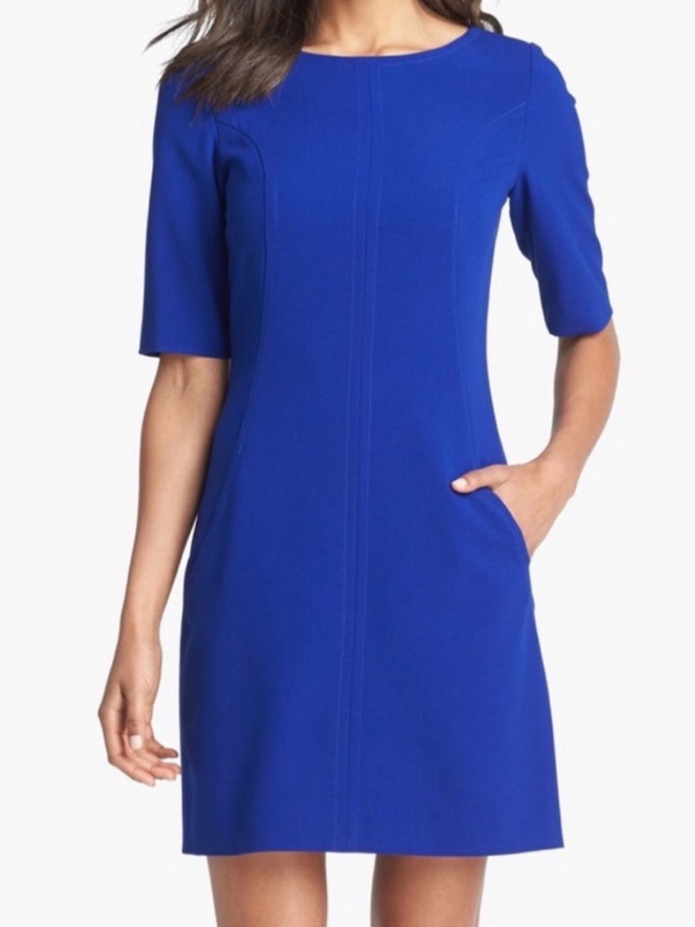 Tahari blue dress a-line
